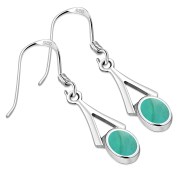 Turquoise Sterling Silver Dangling Earrings